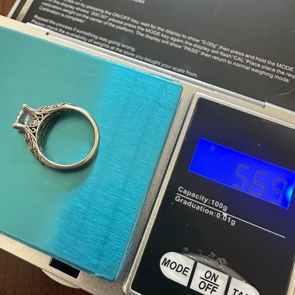 Silver Elegant Engagement Ring - image 7